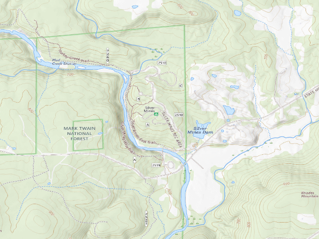 USGS topographic map of Prospect Camground