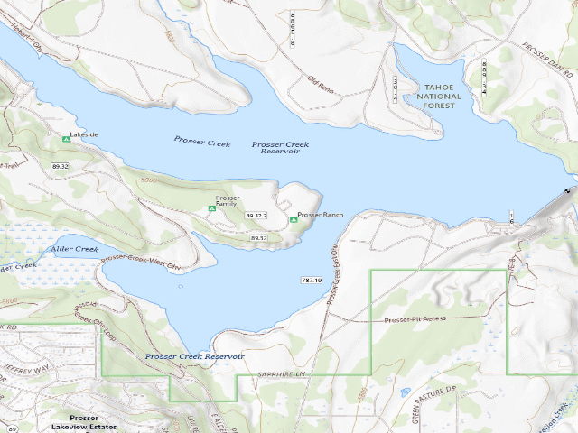 USGS topographic map of Prosser Ranch