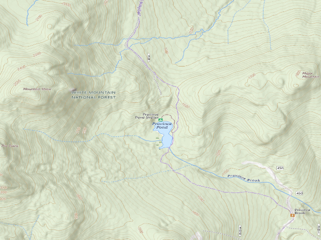 USGS topographic map of Province Pond Shelter