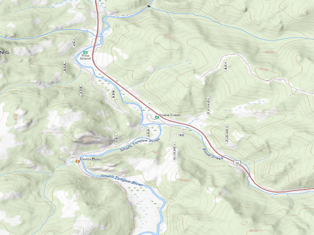 USGS topographic map of Prune Creek