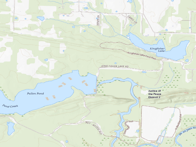 USGS topographic map of Pullen Pond #1 Camping Area