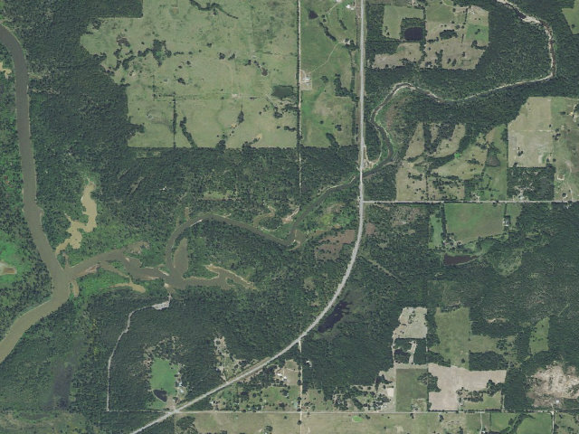 Aerial image of Pulliams (Hugo WMA)