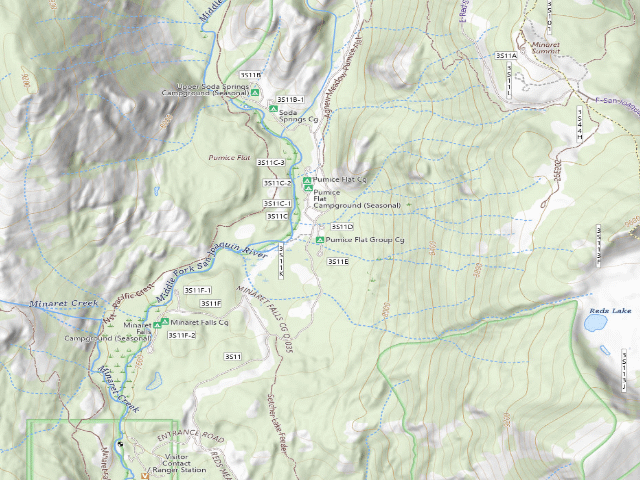 USGS topographic map of Pumice Flat Group Cg