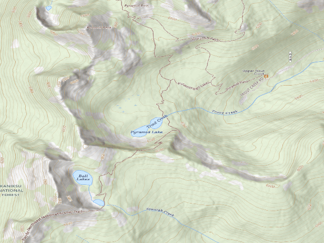 USGS topographic map of Pyramid Lake