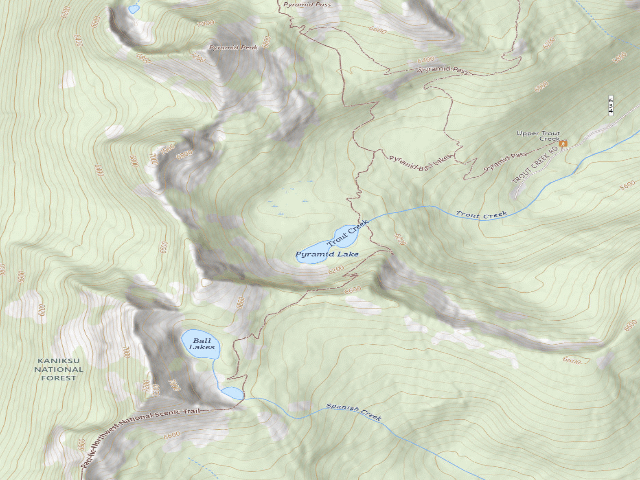 USGS topographic map of Pyramid Lake