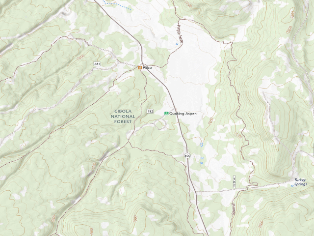 USGS topographic map of Quaking Aspen Campground
