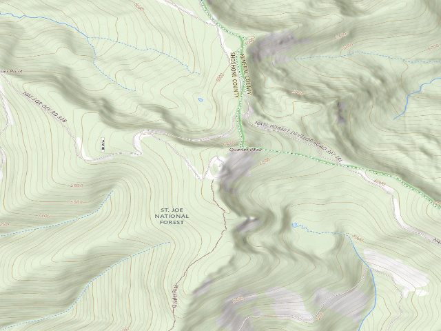 USGS topographic map of Quarles Peak