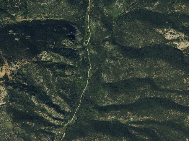 Aerial image of Quartz Creek Campground