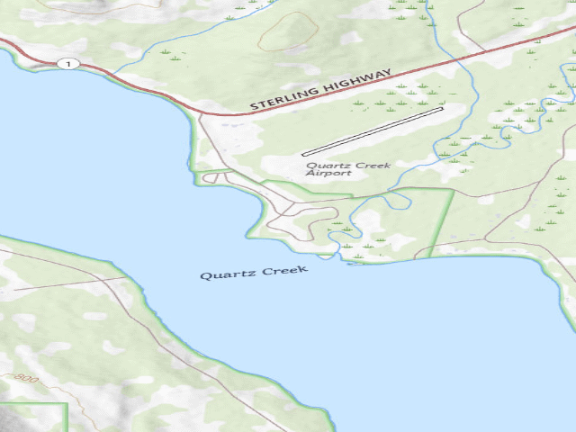 USGS topographic map of Quartz Creek Cg, Bl
