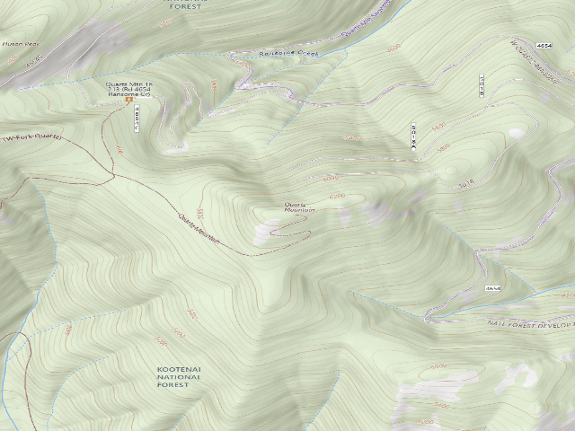USGS topographic map of Quartz Lookout