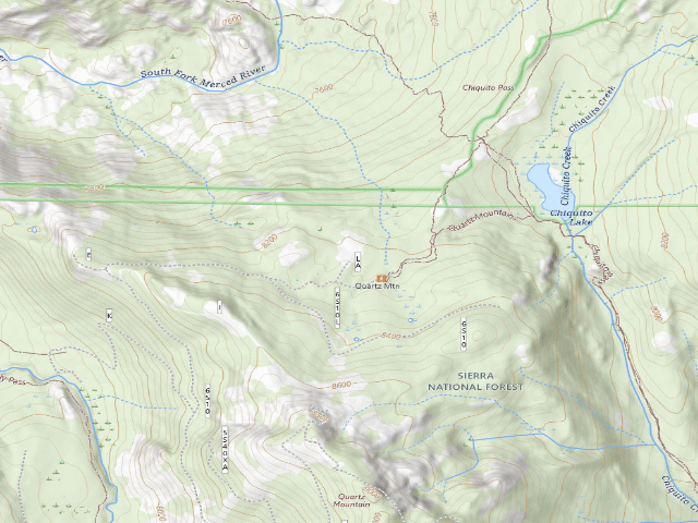 USGS topographic map of Quartz Mountain