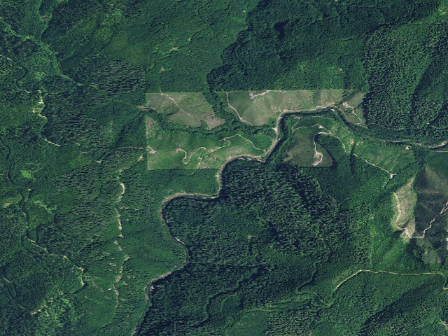 Aerial image of Quartzville Creek Wild And Scenic River