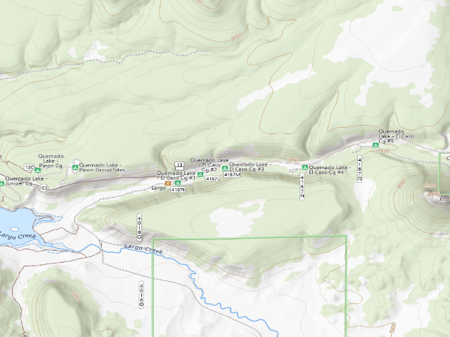 USGS topographic map of Quemado Lake - El Caso Cg #3