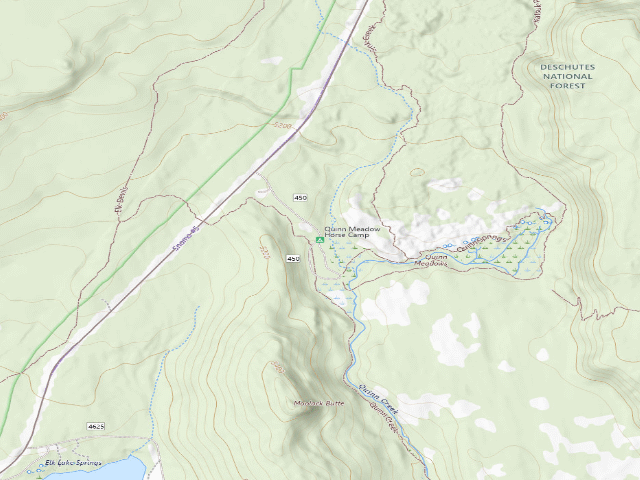 USGS topographic map of Quinn Meadow Horse Camp