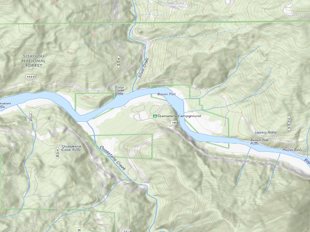 USGS topographic map of Quosatana Campground
