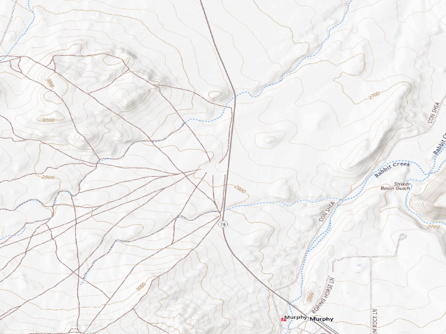 USGS topographic map of Rabbit Creek Ohv Trail