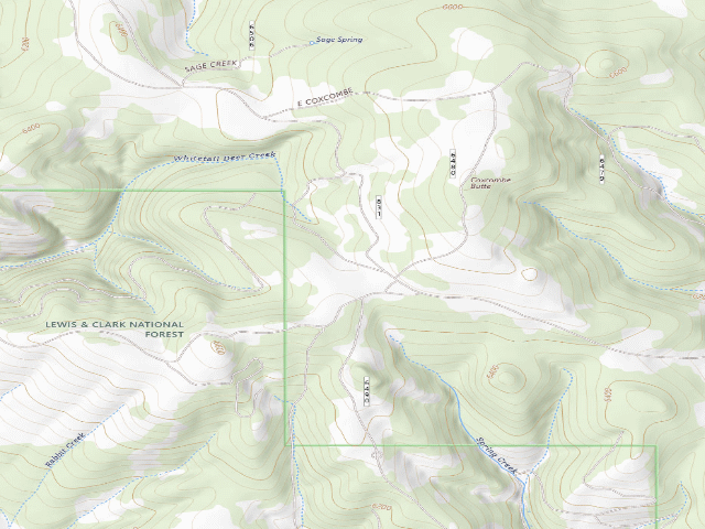 USGS topographic map of Rabbit Creek Rd 6490-2