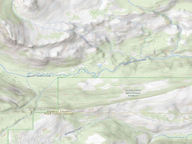 USGS topographic map of Racetrack Creek-006A