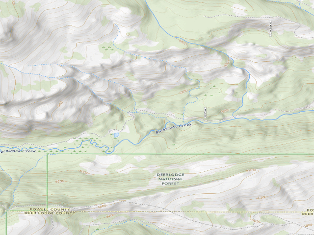 USGS topographic map of Racetrack Creek-008