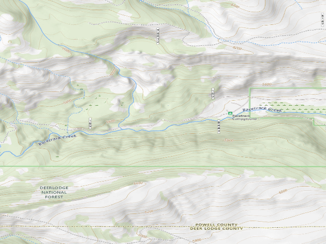 USGS topographic map of Racetrack Creek-014B