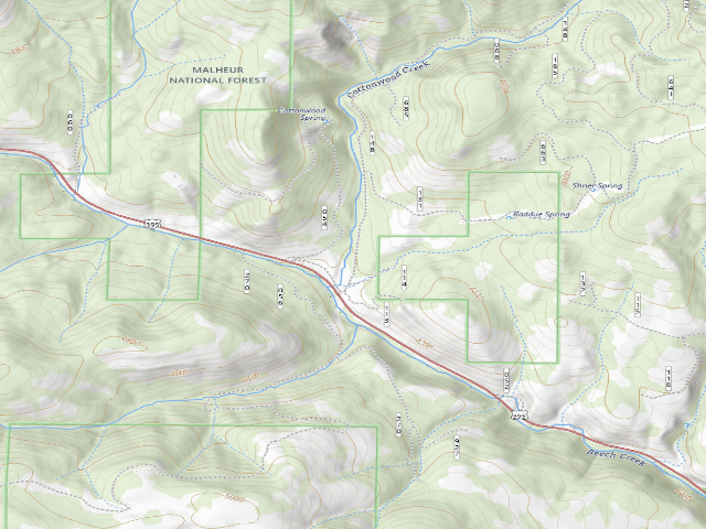 USGS topographic map of Raddue Forest Camp