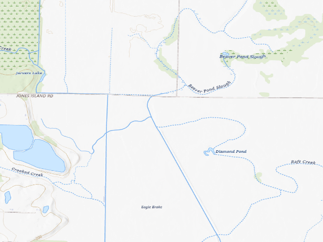 USGS topographic map of Raft Creek East Camping Area