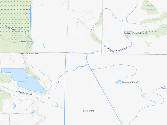 USGS topographic map of Raft Creek West Camping Area