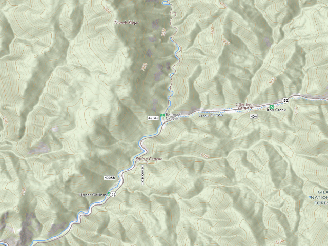 USGS topographic map of Railroad Canyon Campground