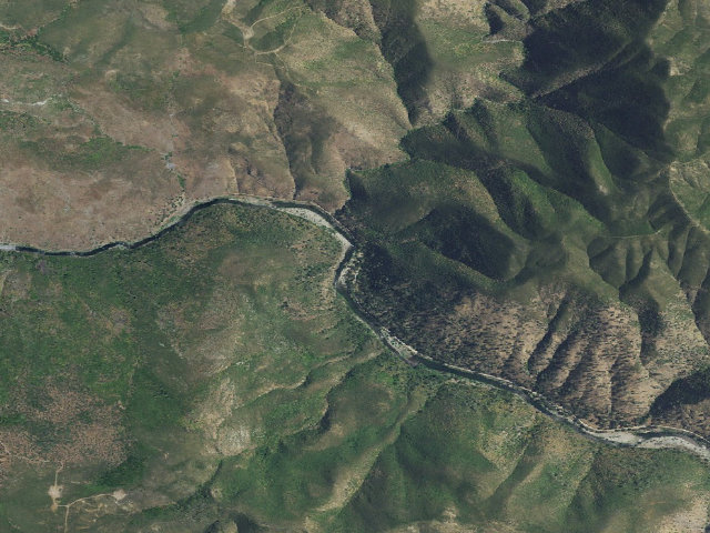 Aerial image of Railroad Flat Campground