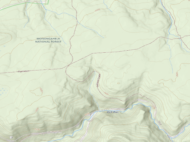 USGS topographic map of Railroad Grade Shelter