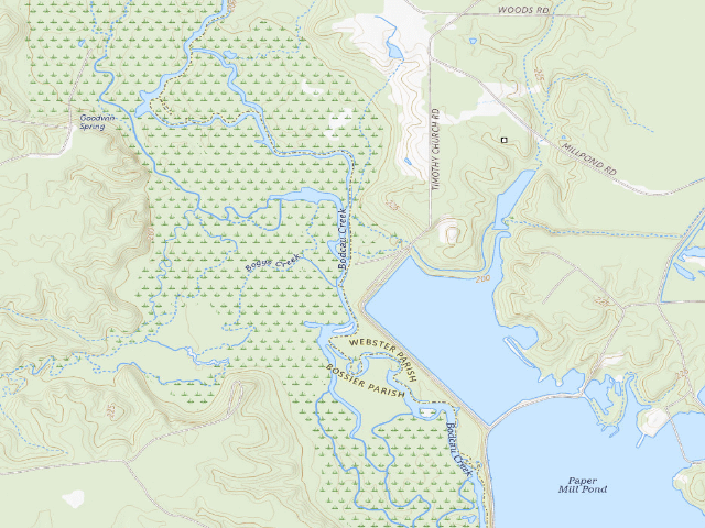 USGS topographic map of Rainey Wells Primitive Camping