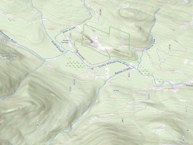 USGS topographic map of Rainy Creek