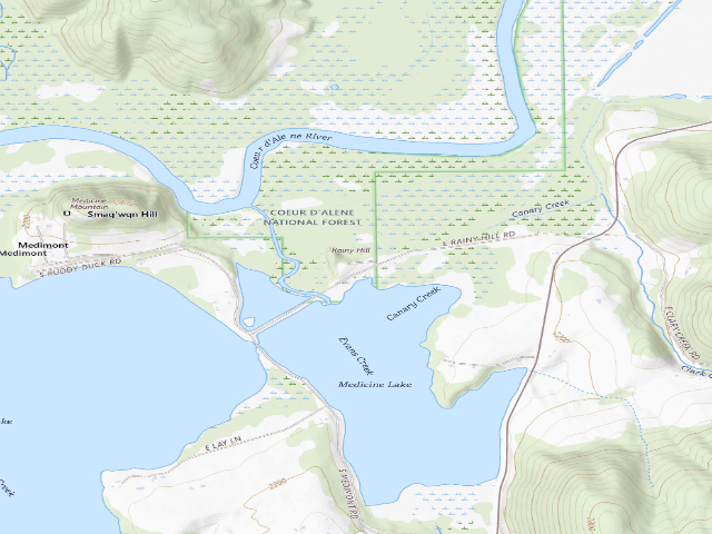 USGS topographic map of Rainy Hill