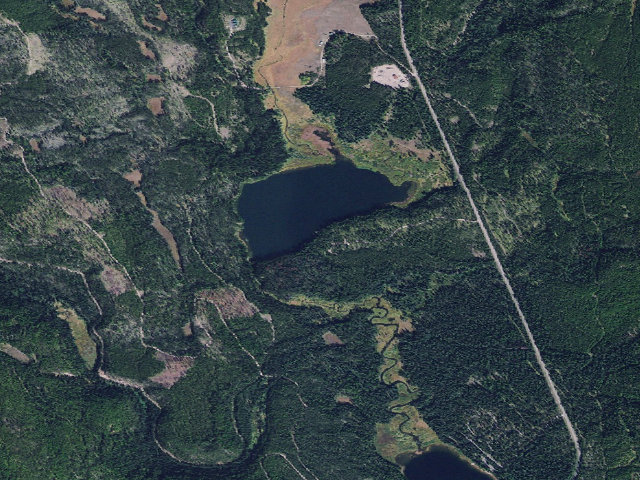 Aerial image of Rainy Lake Campground
