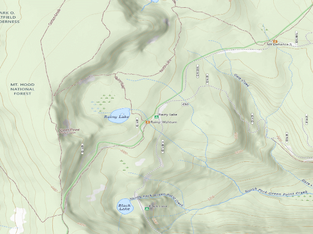 USGS topographic map of Rainy Lake