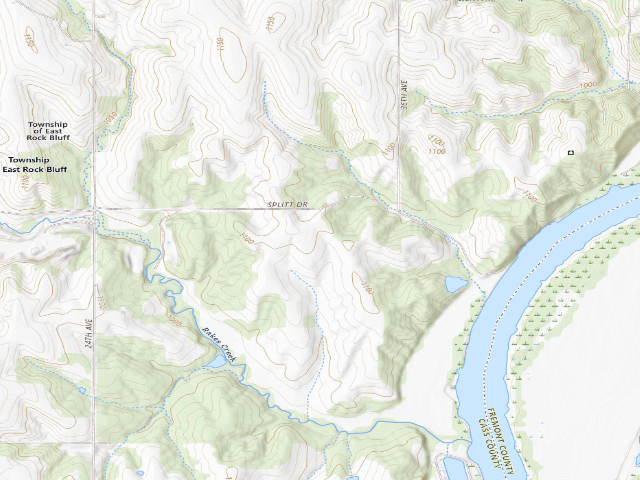 USGS topographic map of Rakes Creek WMA