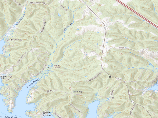 USGS topographic map of Ramey Overlook Camping Area