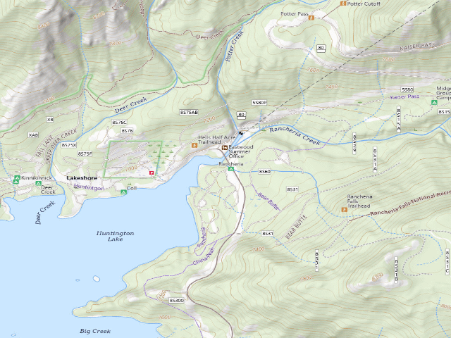 USGS topographic map of Rancheria