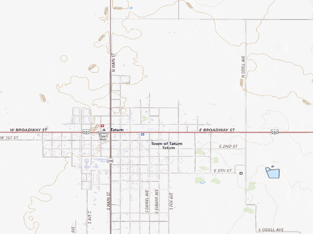 USGS topographic map of Randolph Rampy Park (Tatum)