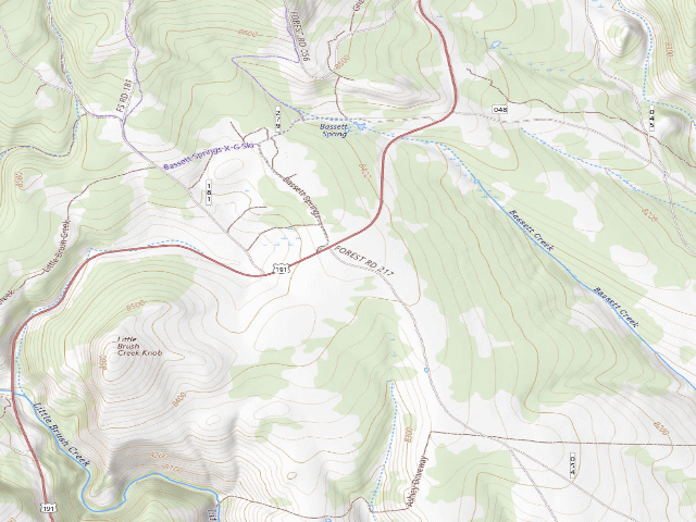 USGS topographic map of Range Study Area Camping Area