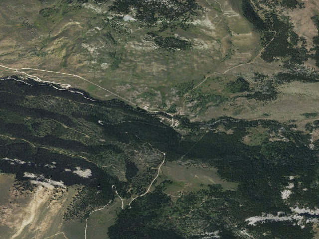 Aerial image of Ranger Creek Campground