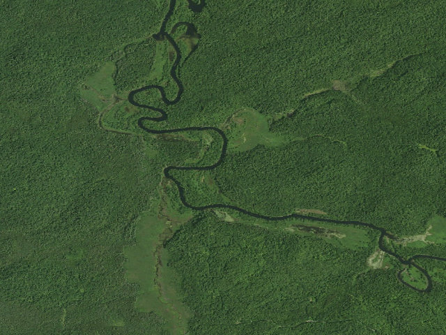Aerial image of Raquette River Site 10 (Saranac Lakes Wild Forest)