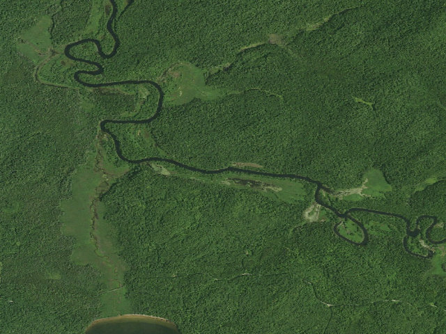 Aerial image of Raquette River Site 12 (Saranac Lakes Wild Forest)