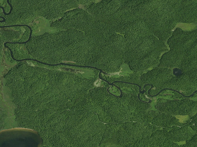 Aerial image of Raquette River Site 13 (Saranac Lakes Wild Forest)