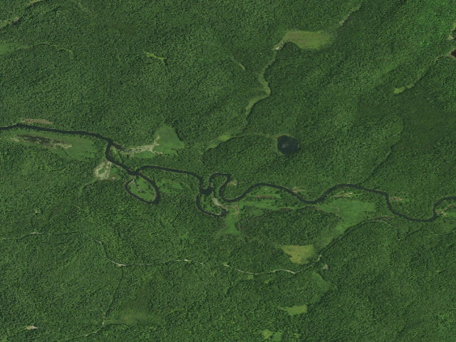 Aerial image of Raquette River Site 14 (Saranac Lakes Wild Forest)
