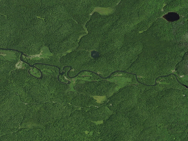 Aerial image of Raquette River Site 15 (Saranac Lakes Wild Forest)