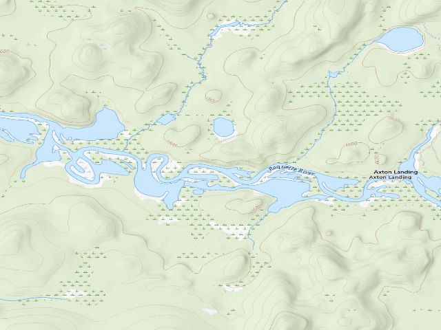 USGS topographic map of Raquette River Site 15 (Saranac Lakes Wild Forest)