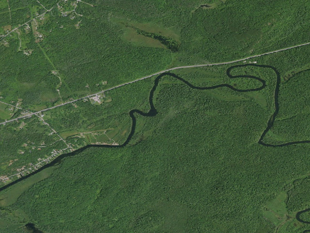 Aerial image of Raquette River Site 2 (Saranac Lakes Wild Forest)