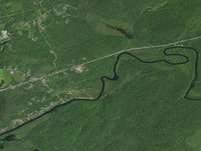 Aerial image of Raquette River Site 2 (Saranac Lakes Wild Forest)