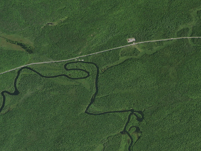 Aerial image of Raquette River Site 3 (Saranac Lakes Wild Forest)
